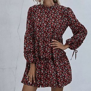 Black floral dress.